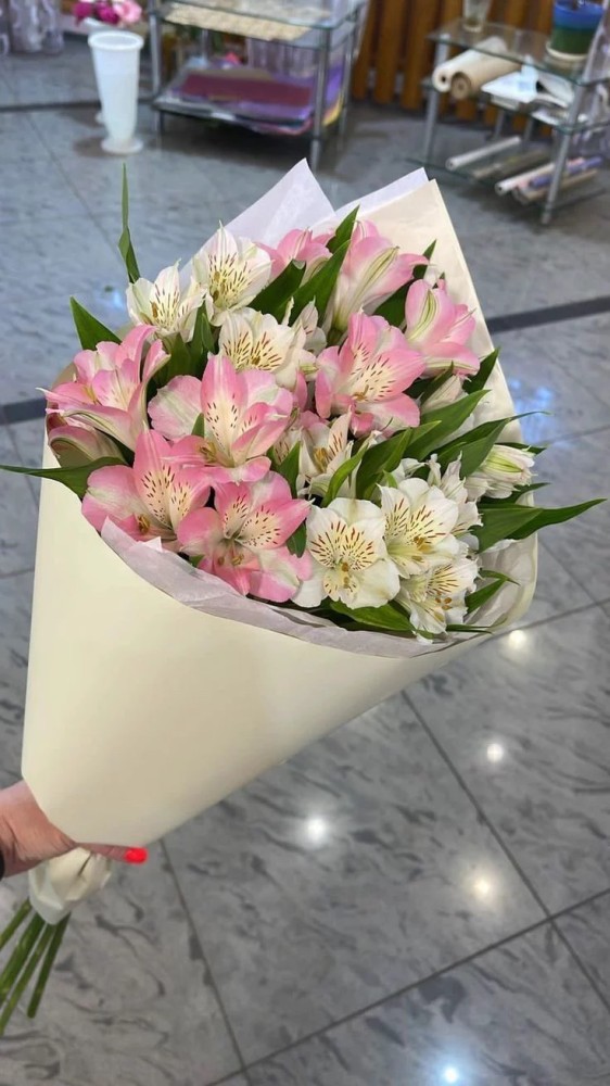 Alstroemeria Mix  white+pink 70 A1 M-Flowers CO CO buy wholesale on M-Flowers